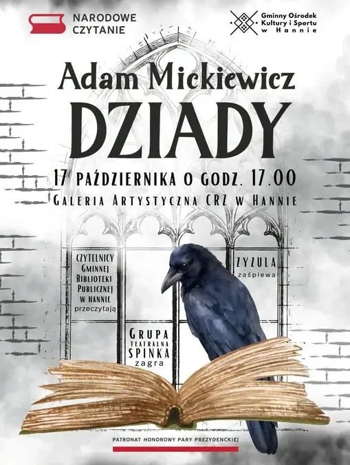 Narodowe Czytanie 2026 w Hannie – „Dziady” Mickiewicza już 17 października
