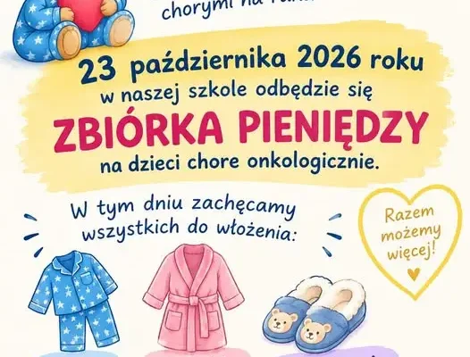Dzień Piżamy w szkole w Woli Uhruskiej – solidarność z chorymi dziećmi