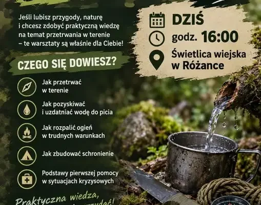 Warsztaty survivalowe w Różance – jak zdobyć wodę i przetrwać w terenie