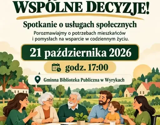 Gmina Wyryki zaprasza na spotkanie o usługach społecznych
