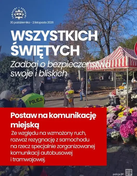 Wszystkich Świętych 2026: jak bezpiecznie dotrzeć na cmentarz w godzinach szczytu
