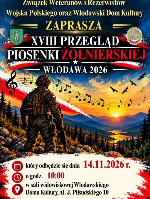 Zakończono zapisy na Przegląd Piosenki Żołnierskiej 2026 we Włodawie